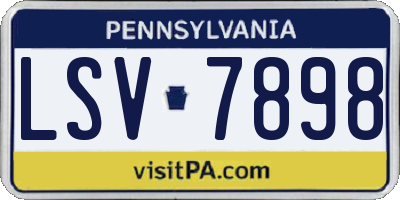 PA license plate LSV7898