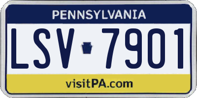 PA license plate LSV7901