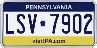 PA license plate LSV7902