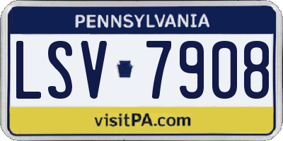 PA license plate LSV7908