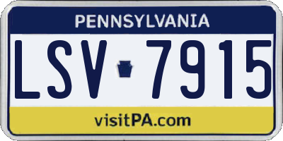PA license plate LSV7915