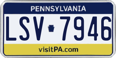 PA license plate LSV7946