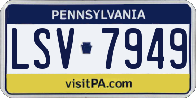 PA license plate LSV7949