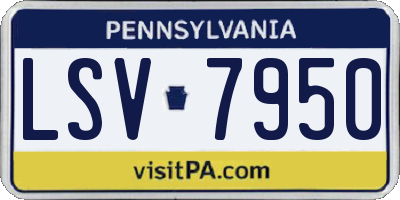 PA license plate LSV7950