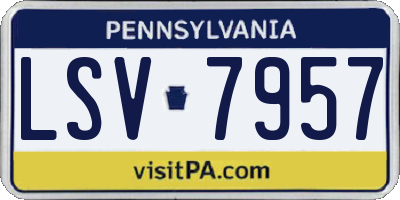 PA license plate LSV7957