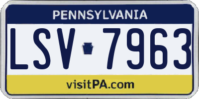 PA license plate LSV7963