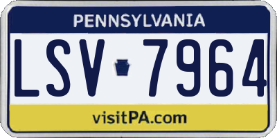 PA license plate LSV7964