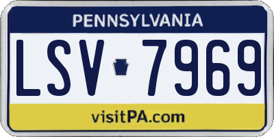 PA license plate LSV7969