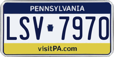 PA license plate LSV7970