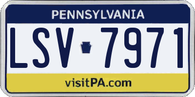 PA license plate LSV7971