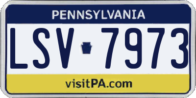 PA license plate LSV7973