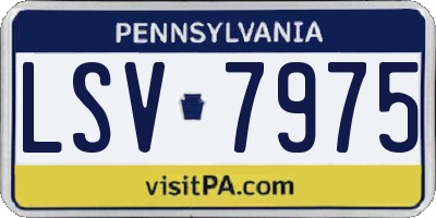 PA license plate LSV7975