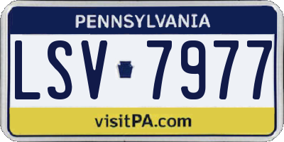PA license plate LSV7977