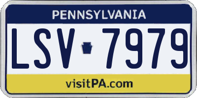PA license plate LSV7979