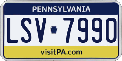 PA license plate LSV7990