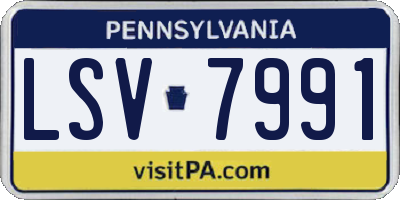 PA license plate LSV7991