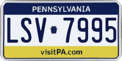 PA license plate LSV7995