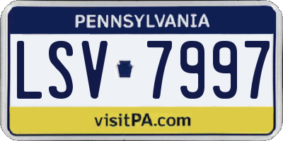 PA license plate LSV7997