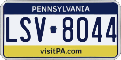 PA license plate LSV8044