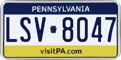 PA license plate LSV8047