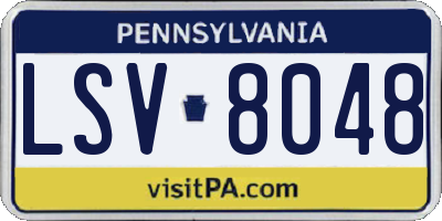 PA license plate LSV8048