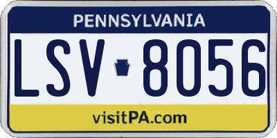 PA license plate LSV8056