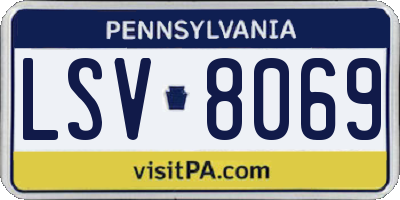 PA license plate LSV8069