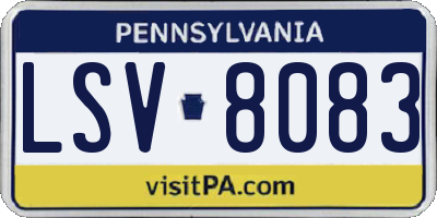 PA license plate LSV8083
