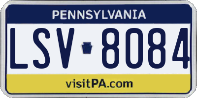PA license plate LSV8084