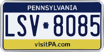 PA license plate LSV8085