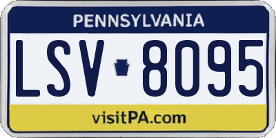 PA license plate LSV8095