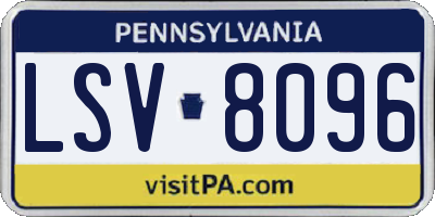 PA license plate LSV8096