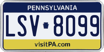 PA license plate LSV8099