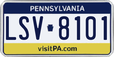PA license plate LSV8101