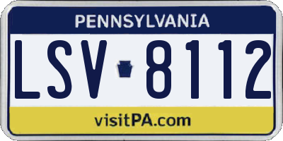 PA license plate LSV8112