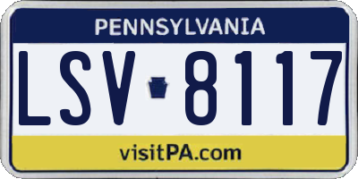 PA license plate LSV8117