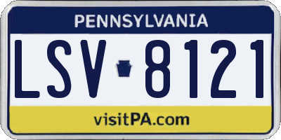 PA license plate LSV8121