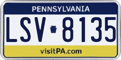 PA license plate LSV8135
