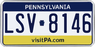 PA license plate LSV8146