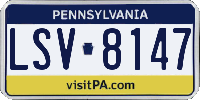 PA license plate LSV8147