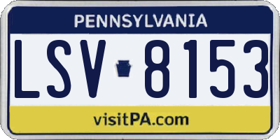 PA license plate LSV8153