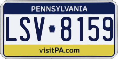 PA license plate LSV8159