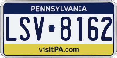 PA license plate LSV8162