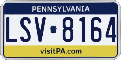 PA license plate LSV8164