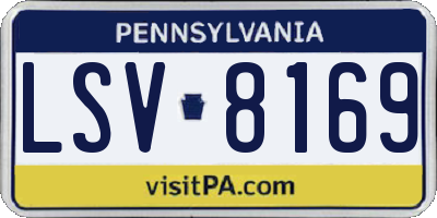 PA license plate LSV8169