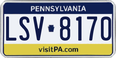 PA license plate LSV8170