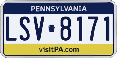 PA license plate LSV8171