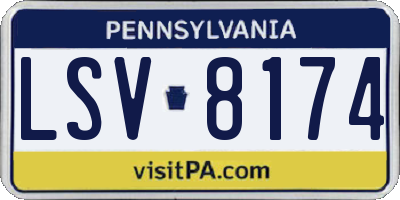 PA license plate LSV8174