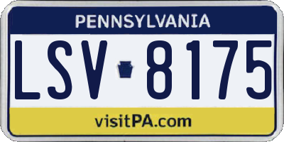 PA license plate LSV8175