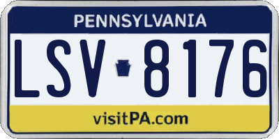 PA license plate LSV8176